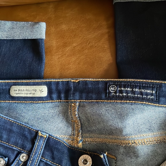 AG ADRIANO GOLDSCHMIED jeans the Stilt Roll-Up size 27 dark wash - Picture 9 of 10